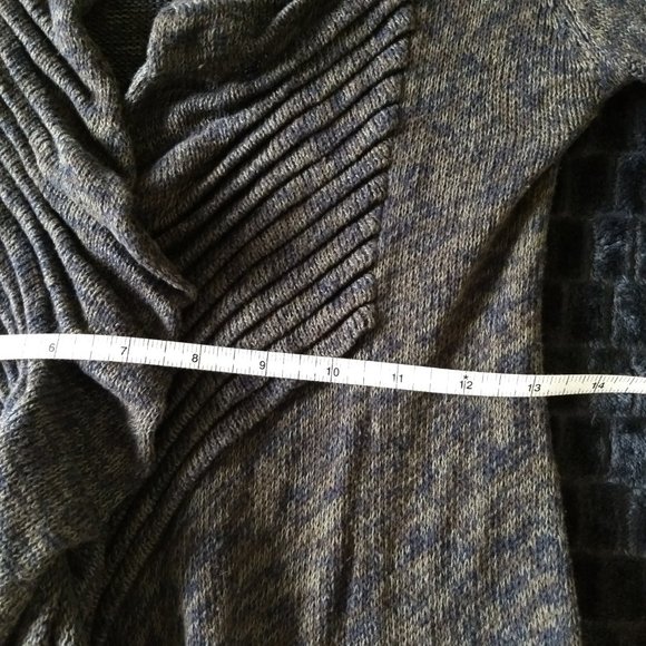 vintage Y2K 00s Line knit open waterfall cardigan - Picture 11 of 12